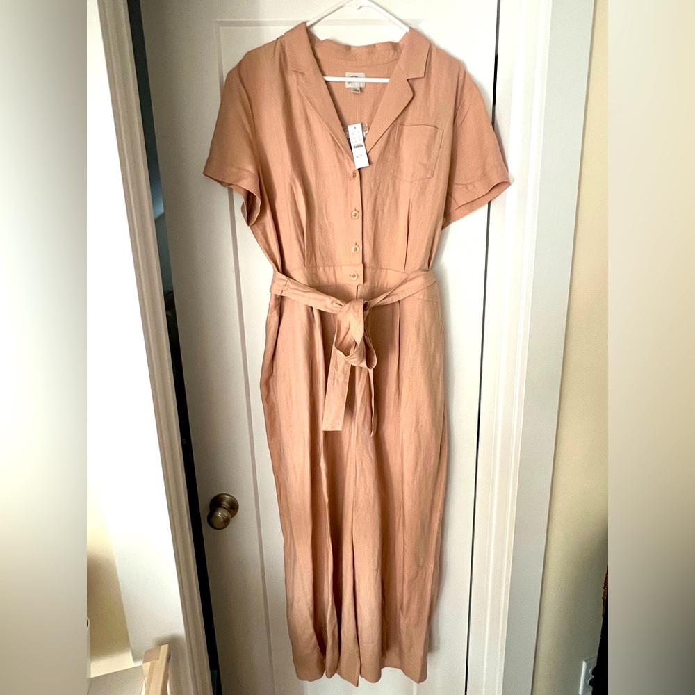 J Crew NWT Wide Leg Jumpsuit in Warm Clay Color